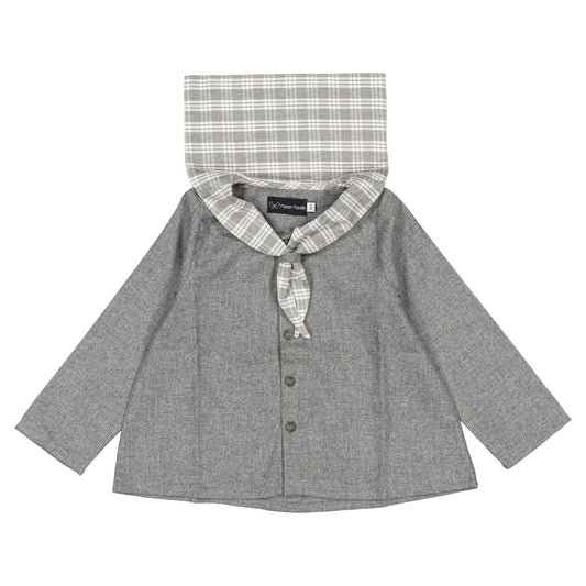 Blouse MONGE - flannel grey [Maison Marelle](26FW)drop1 6
