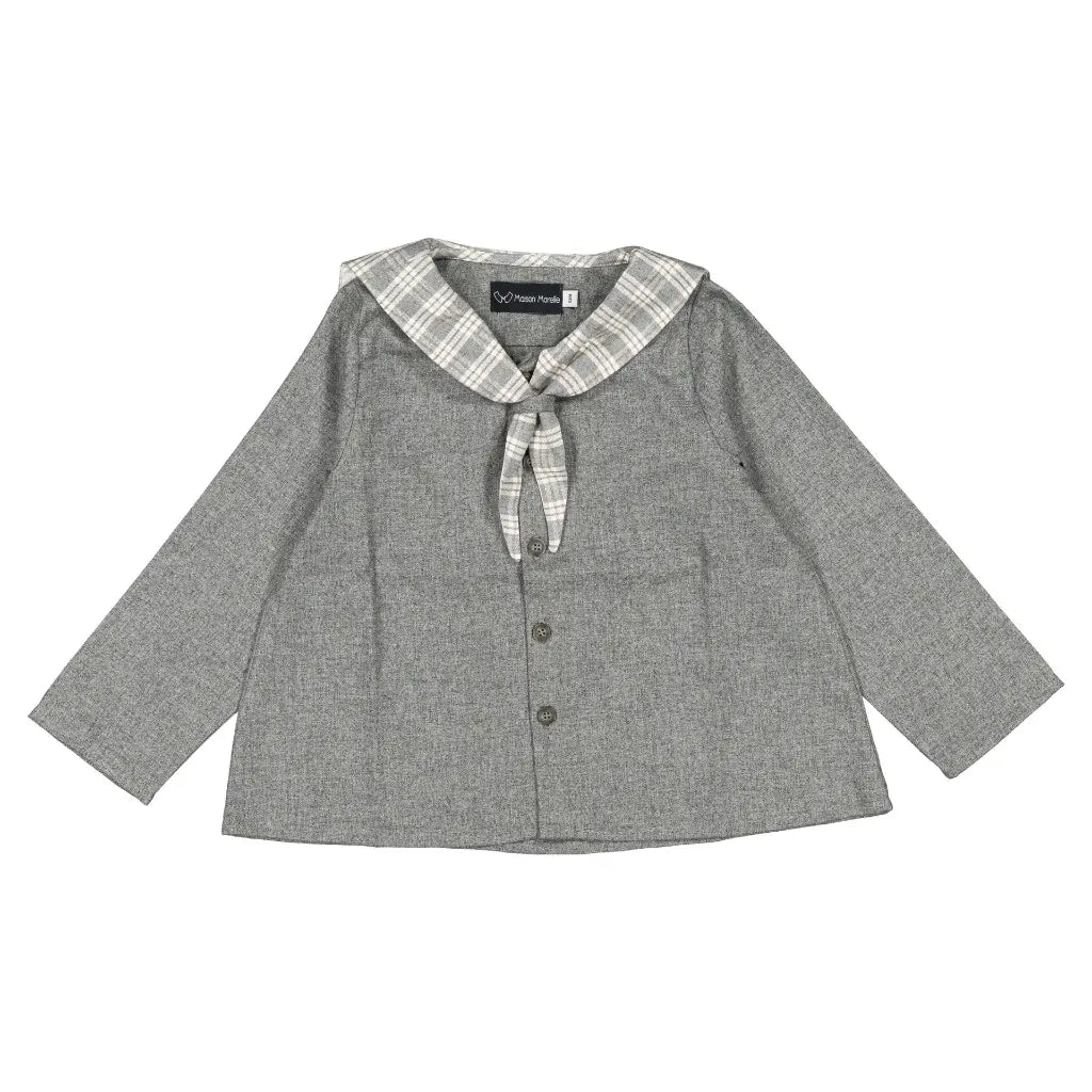 Blouse MONGE - flannel grey [Maison Marelle](26FW)drop1 9