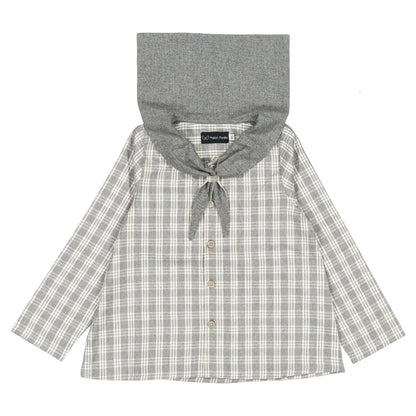 Blouse MONGE - grey tartan [Maison Marelle](26FW)drop1 2