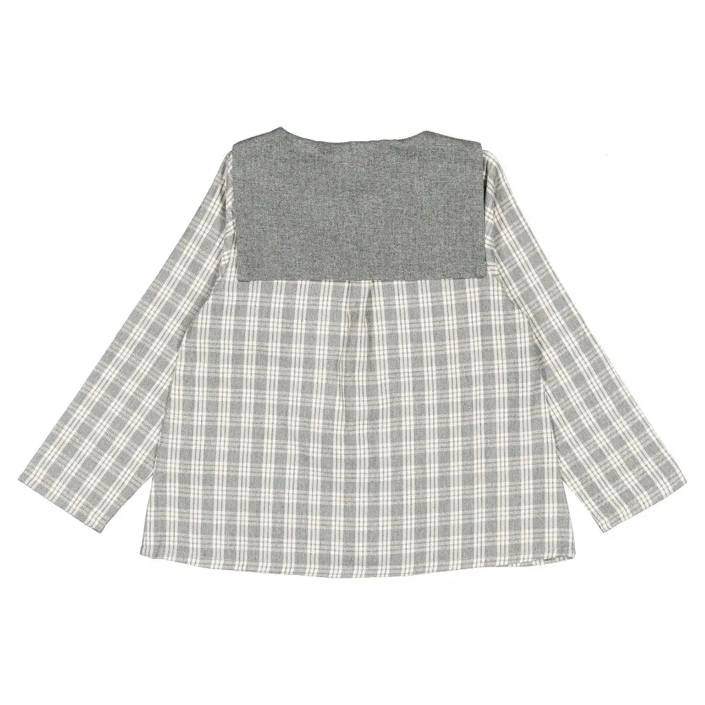Blouse MONGE - grey tartan [Maison Marelle](26FW)drop1 8