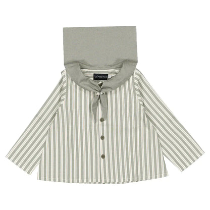 Blouse MONGE - sauge stripes [Maison Marelle](26FW)drop1 1