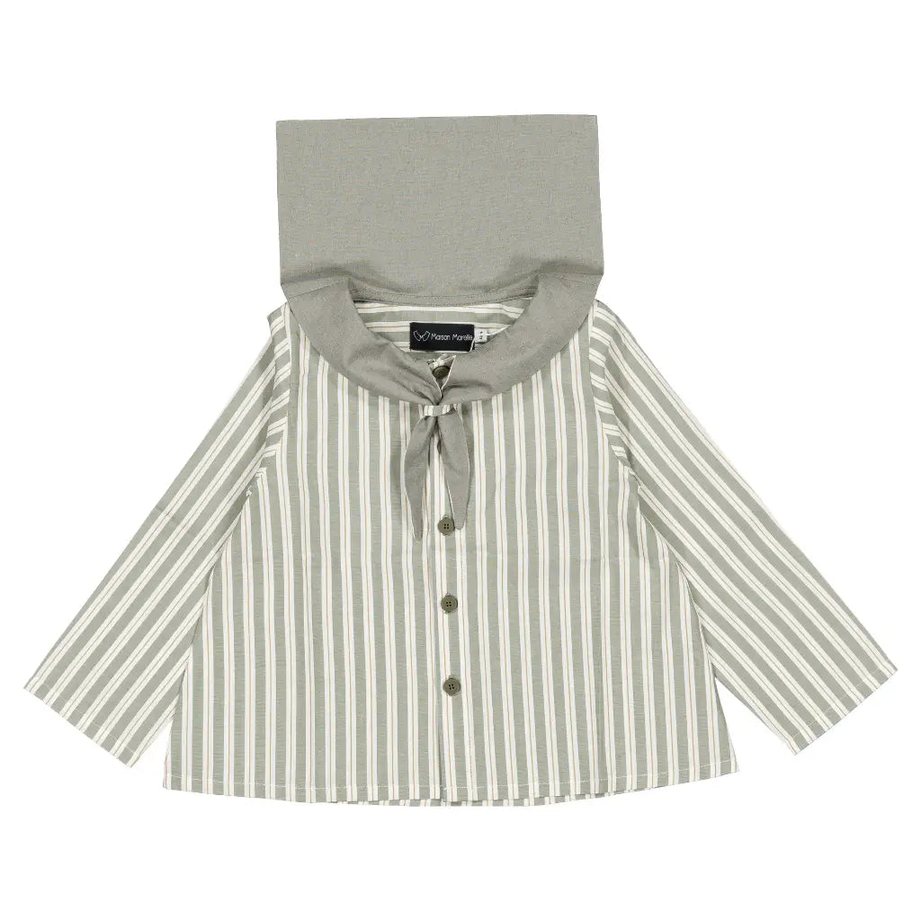 Blouse MONGE - sauge stripes [Maison Marelle](26FW)drop1 2