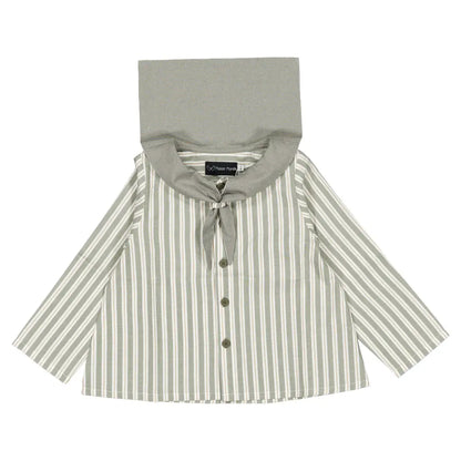 Blouse MONGE - sauge stripes [Maison Marelle](26FW)drop1 2