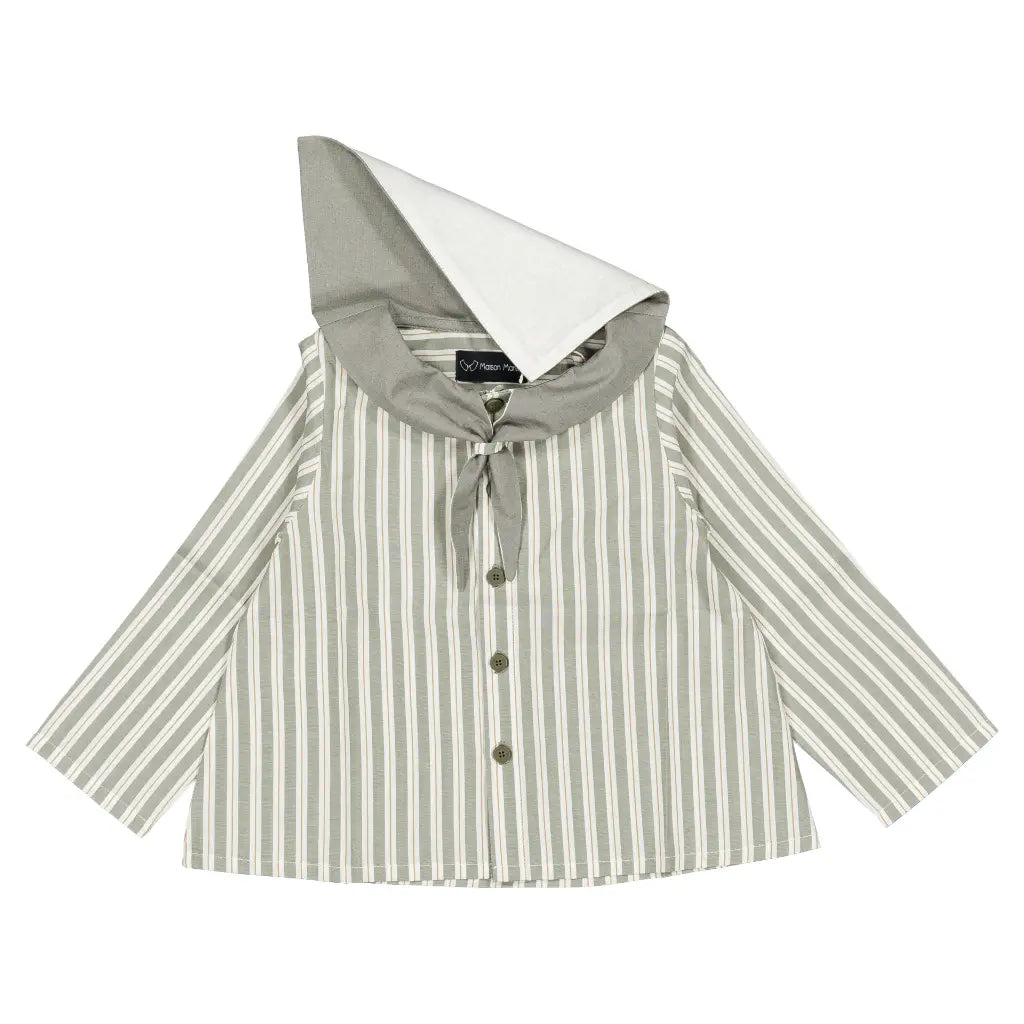 Blouse MONGE - sauge stripes [Maison Marelle](26FW)drop1 5
