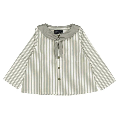 Blouse MONGE - sauge stripes [Maison Marelle](26FW)drop1 7