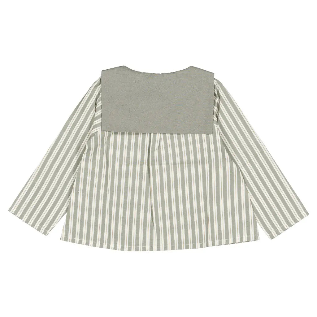 Blouse MONGE - sauge stripes [Maison Marelle](26FW)drop1 8