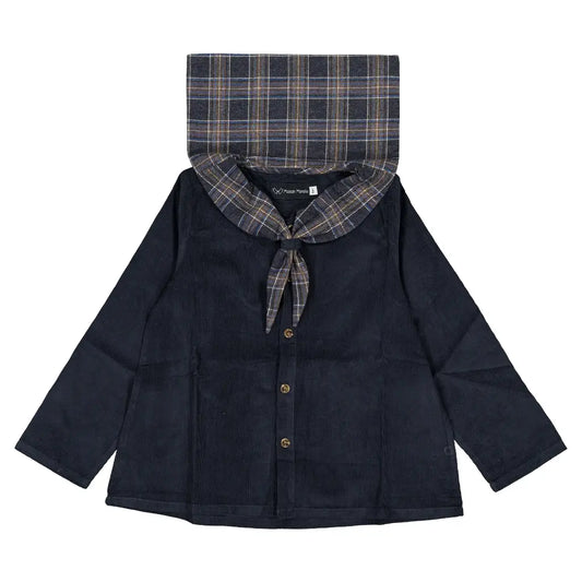 Blouse MONGE - velvet blue [Maison Marelle](26FW)drop1 1