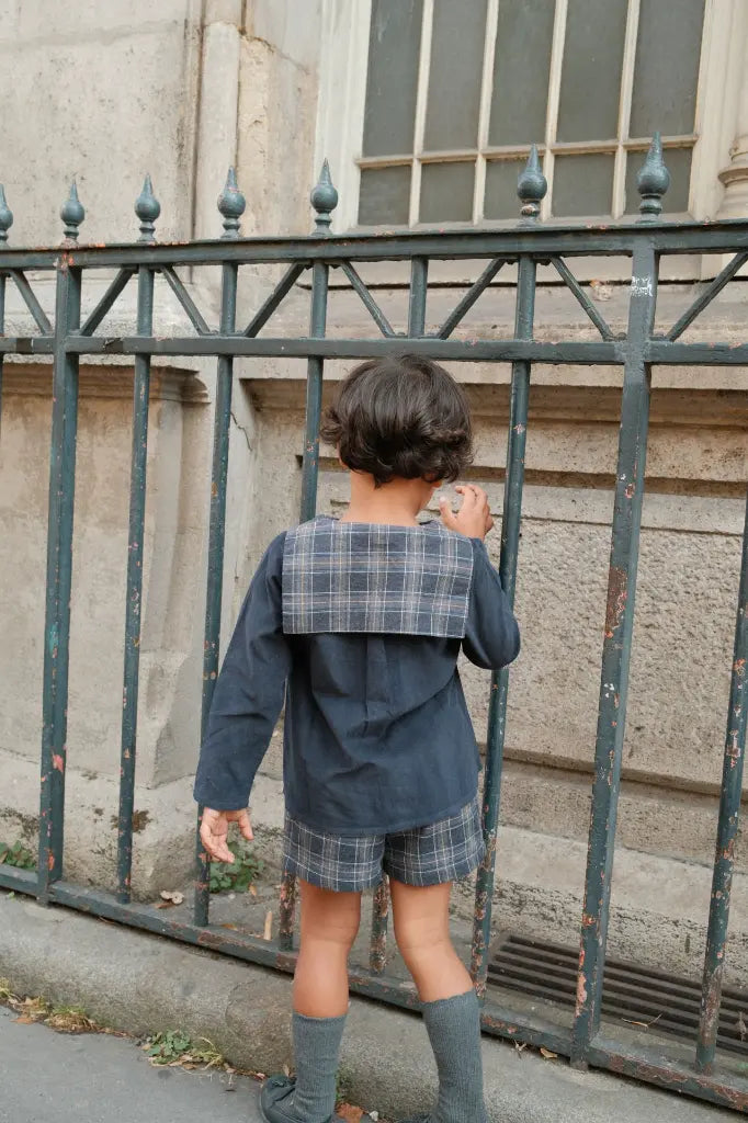 Blouse MONGE - velvet blue [Maison Marelle](26FW)drop1 5