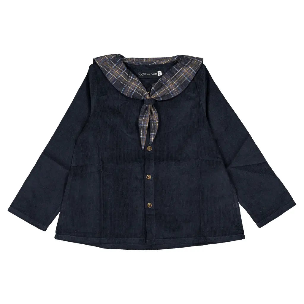 Blouse MONGE - velvet blue [Maison Marelle](26FW)drop1 7