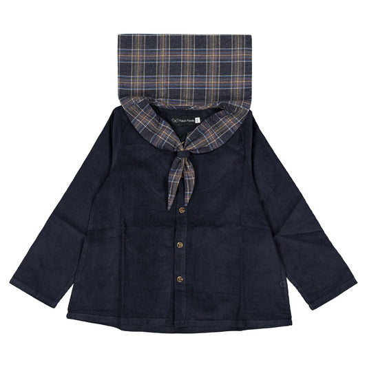 Blouse MONGE - velvet blue [Maison Marelle](26FW)drop1 10