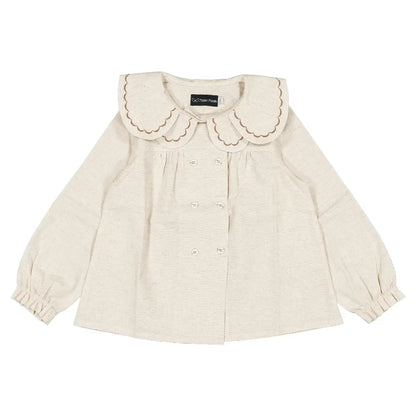 Blouse NOLLET - beige linen [Maison Marelle](26FW)drop1 1