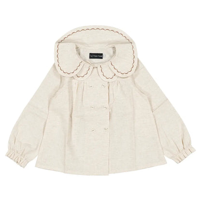Blouse NOLLET - beige linen [Maison Marelle](26FW)drop1 2