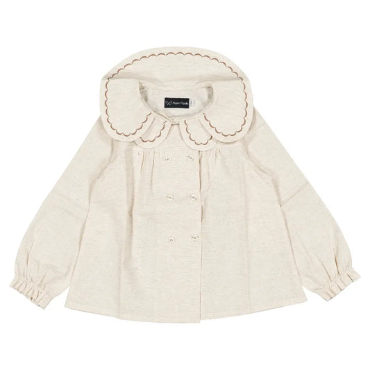 Blouse NOLLET - beige linen [Maison Marelle](26FW)drop1 2