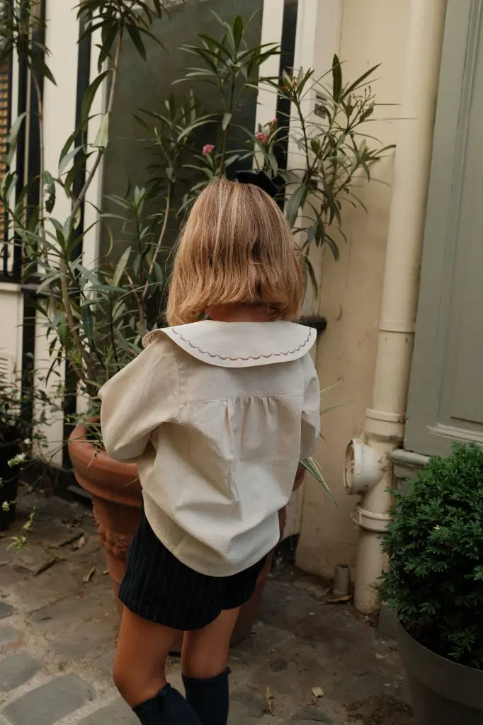 Blouse NOLLET - beige linen [Maison Marelle](26FW)drop1 4