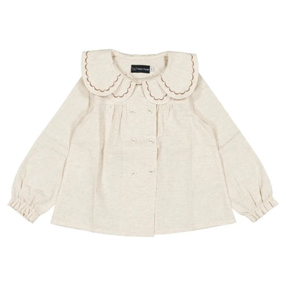 Blouse NOLLET - beige linen [Maison Marelle](26FW)drop1 6