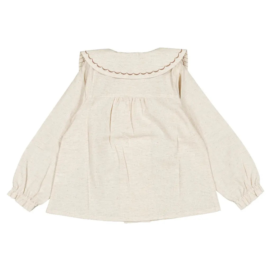 Blouse NOLLET - beige linen [Maison Marelle](26FW)drop1 7