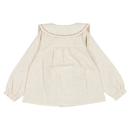 Blouse NOLLET - beige linen [Maison Marelle](26FW)drop1 7
