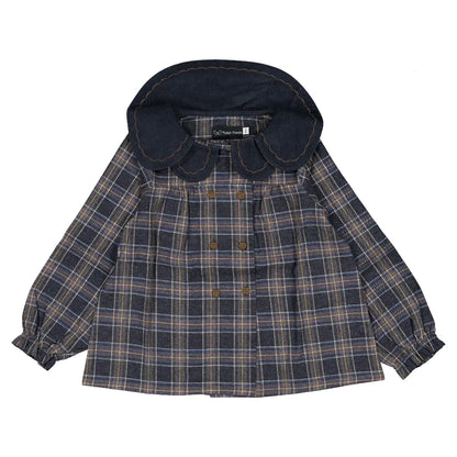 Blouse NOLLET - blue tartan [Maison Marelle](26FW)drop1 1