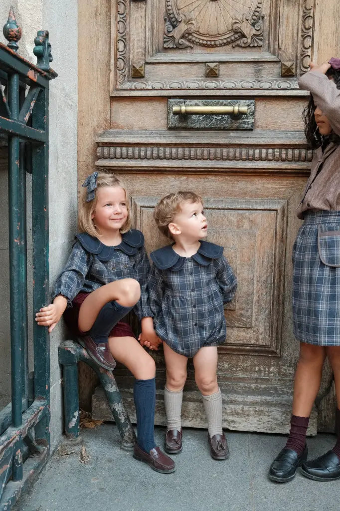 Blouse NOLLET - blue tartan [Maison Marelle](26FW)drop1 3
