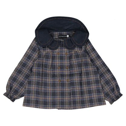 Blouse NOLLET - blue tartan [Maison Marelle](26FW)drop1 5