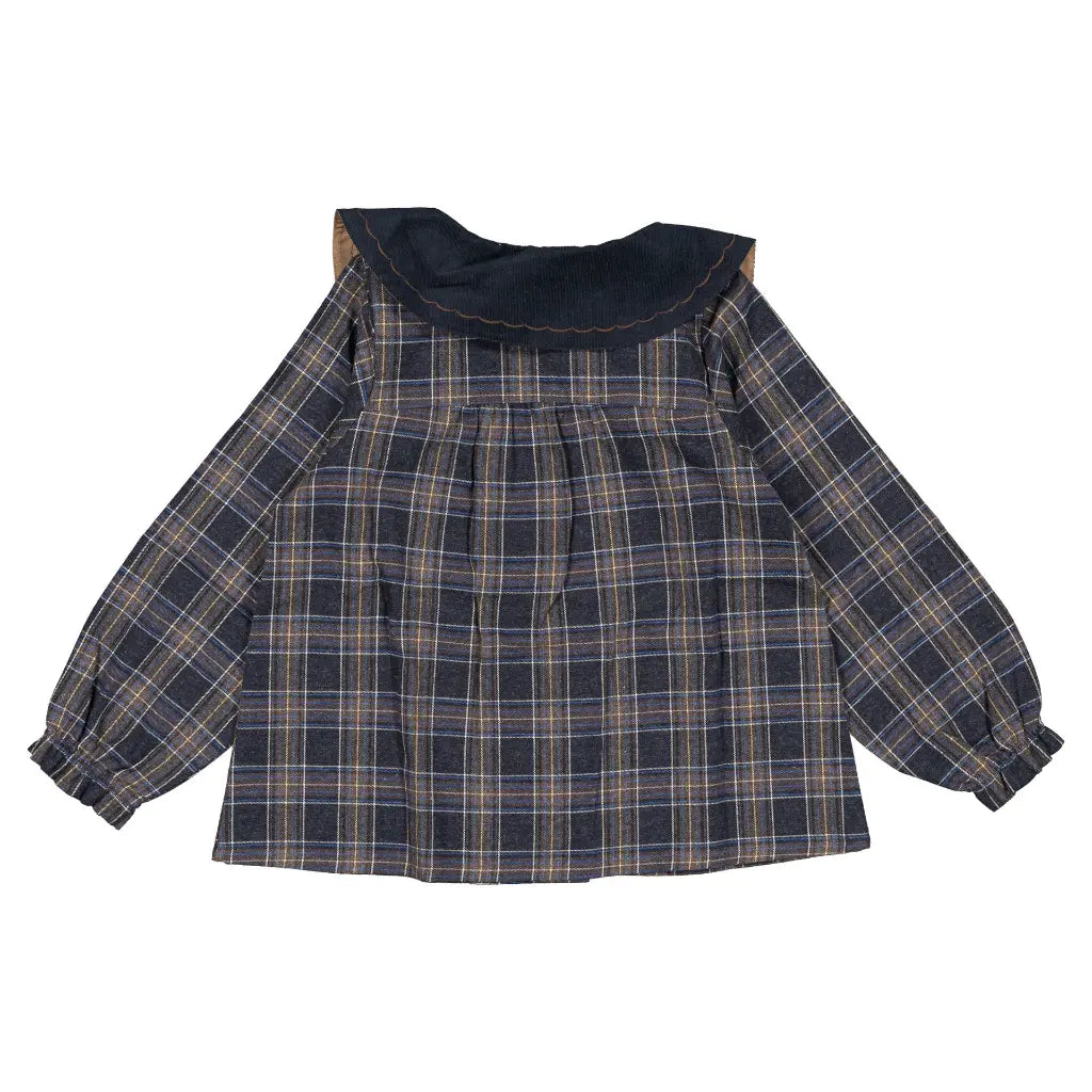 Blouse NOLLET - blue tartan [Maison Marelle](26FW)drop1 9