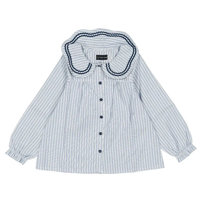 Blouse PASSY - blue stripes [Maison Marelle](26FW)drop1 1