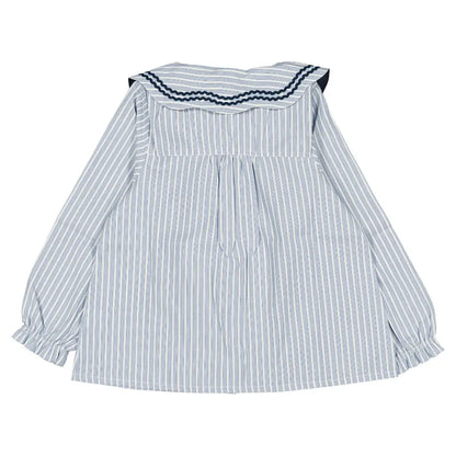 Blouse PASSY - blue stripes [Maison Marelle](26FW)drop1 6