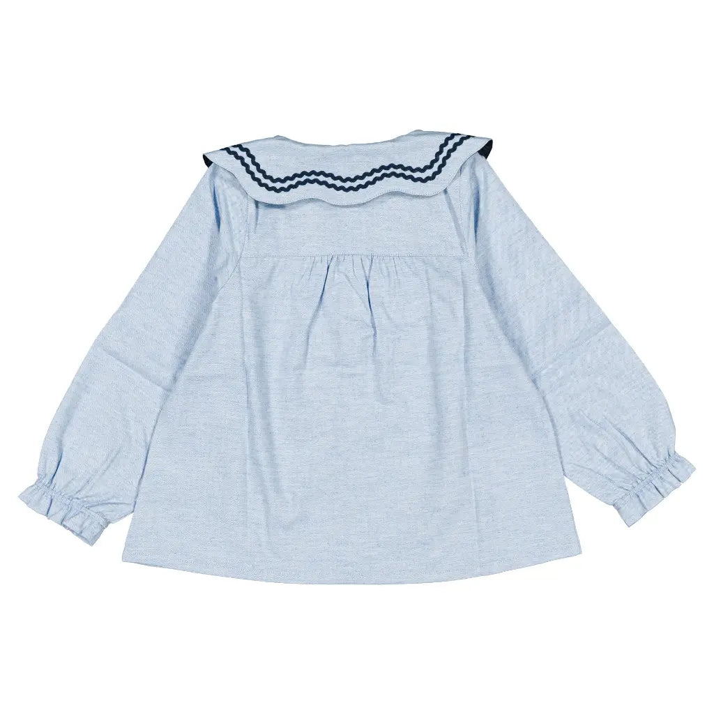 Blouse PASSY - heathered blue [Maison Marelle](26FW)drop1 6
