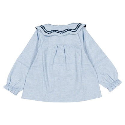 Blouse PASSY - heathered blue [Maison Marelle](26FW)drop1 6