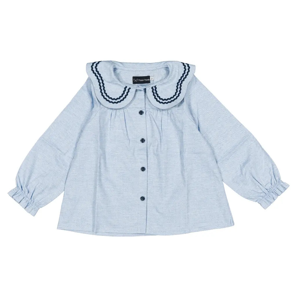 Blouse PASSY - heathered blue [Maison Marelle](26FW)drop1 8