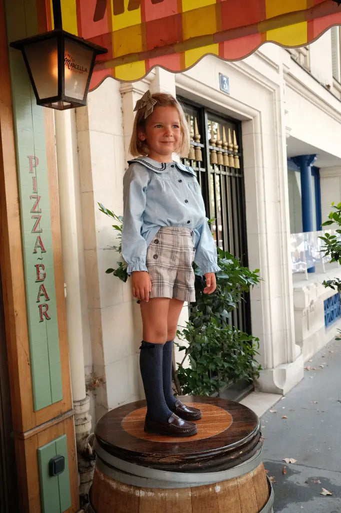 Blouse PASSY - heathered blue [Maison Marelle](26FW)drop1 9