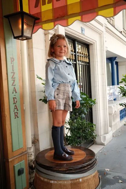 Blouse PASSY - heathered blue [Maison Marelle](26FW)drop1 9