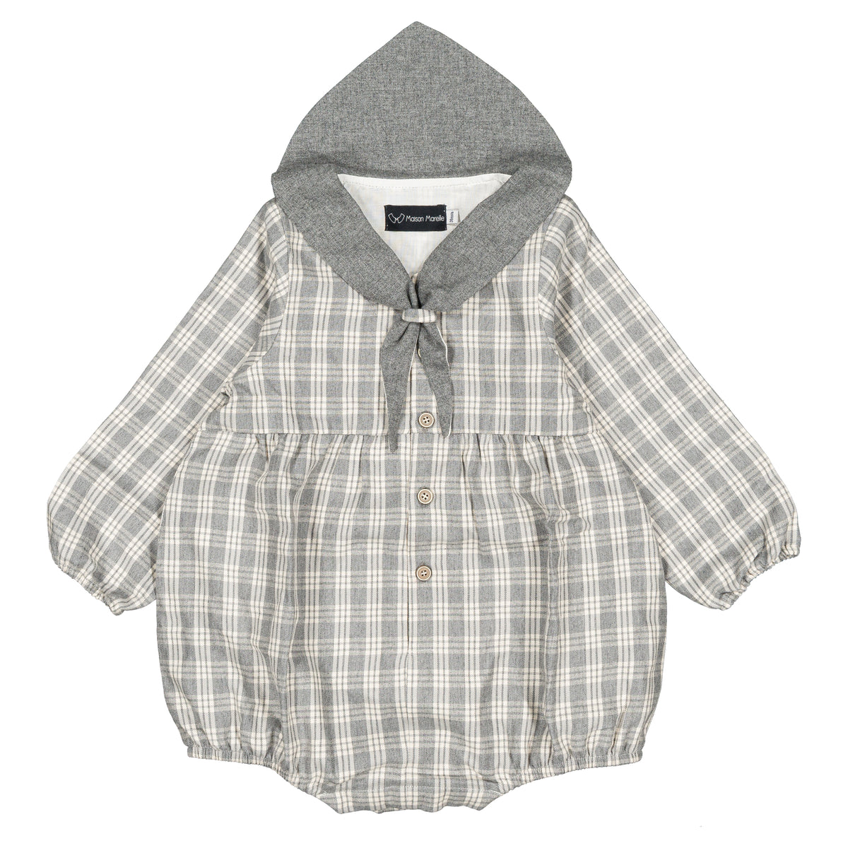 Romper ROI - grey tartan [Maison Marelle](26FW)drop1 9