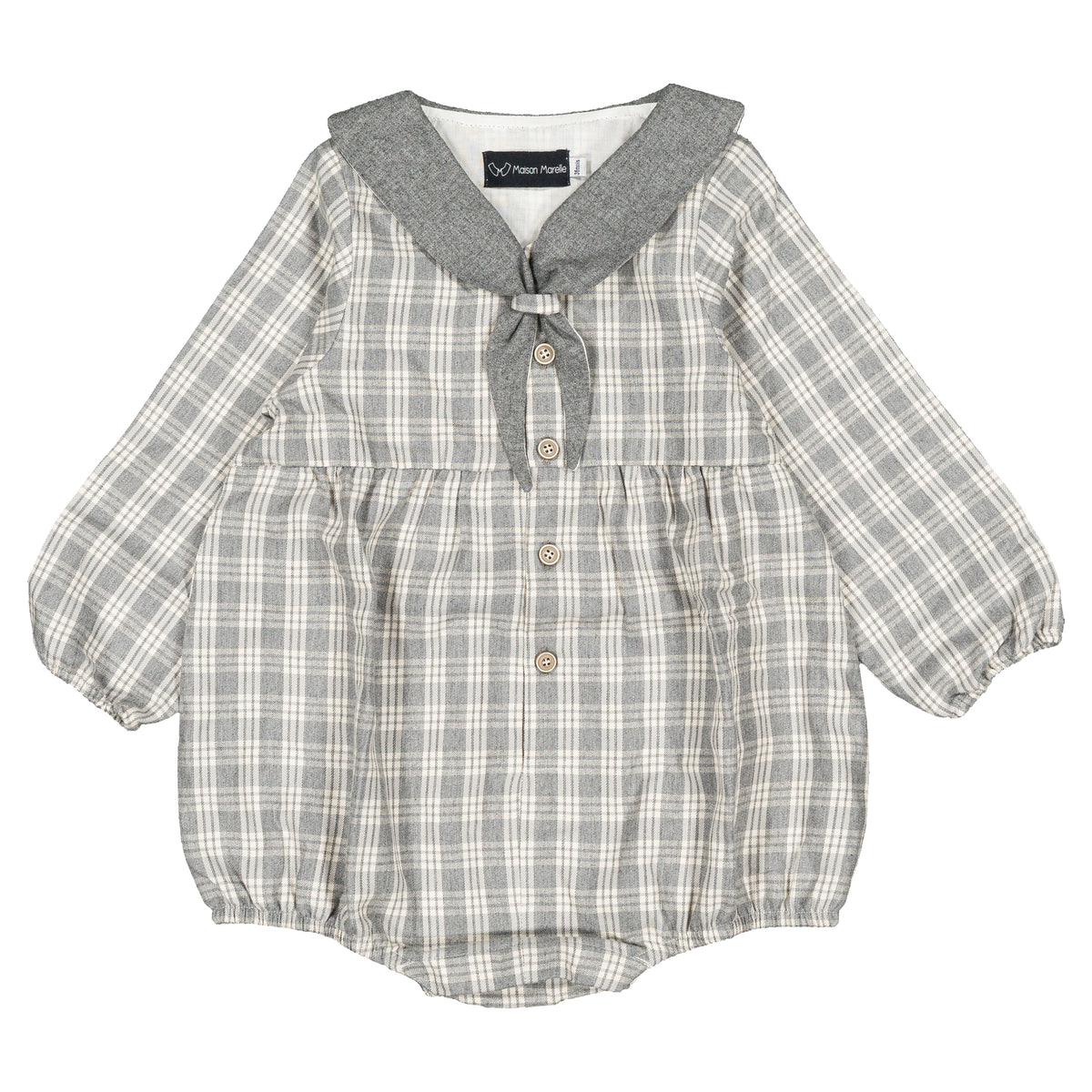 Romper ROI - grey tartan [Maison Marelle](26FW)drop1 12