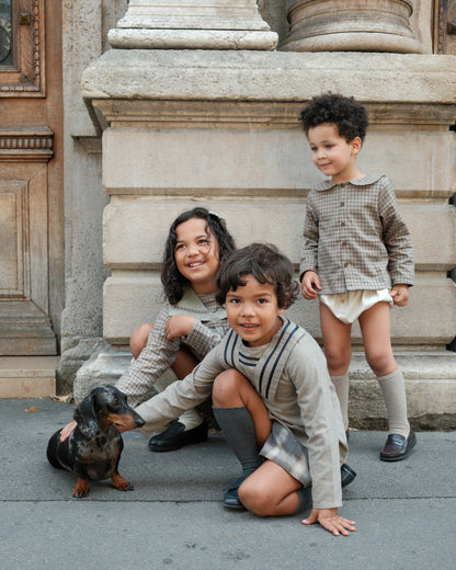 Blouse SEINE - heathered oatmeal [Maison Marelle](26FW)drop1 4