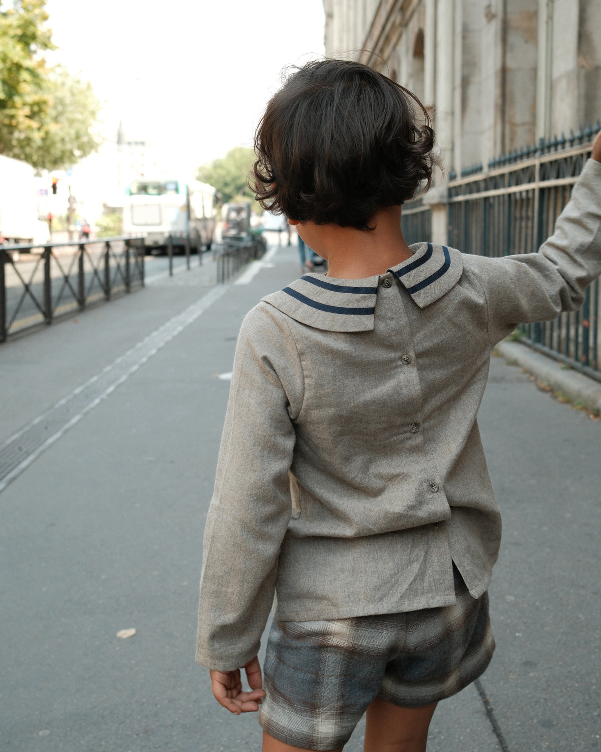 Blouse SEINE - heathered oatmeal [Maison Marelle](26FW)drop1 8