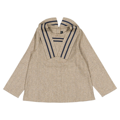 Blouse SEINE - heathered oatmeal [Maison Marelle](26FW)drop1 9