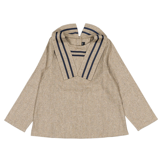 Blouse SEINE - heathered oatmeal [Maison Marelle](26FW)drop1 9