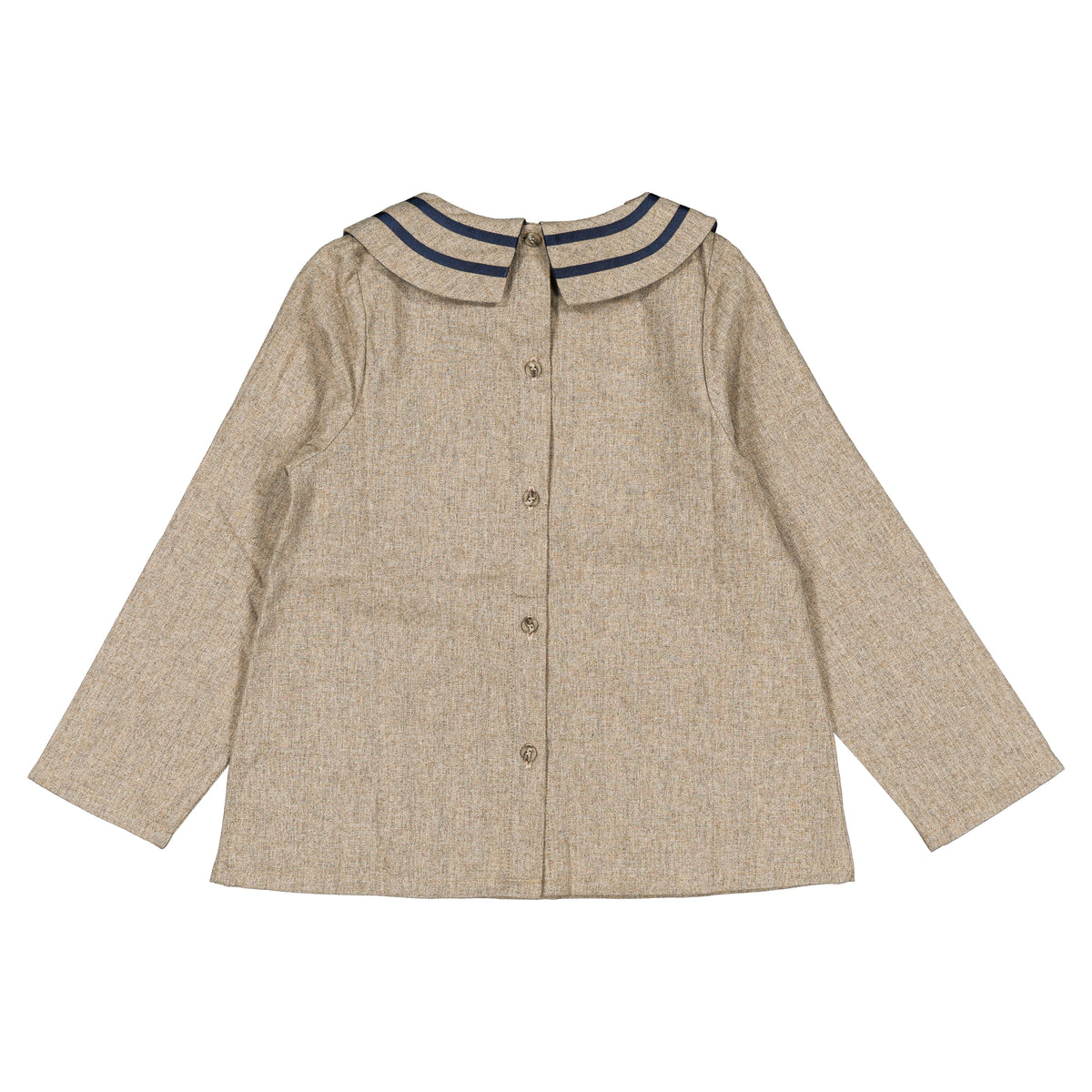 Blouse SEINE - heathered oatmeal [Maison Marelle](26FW)drop1 11