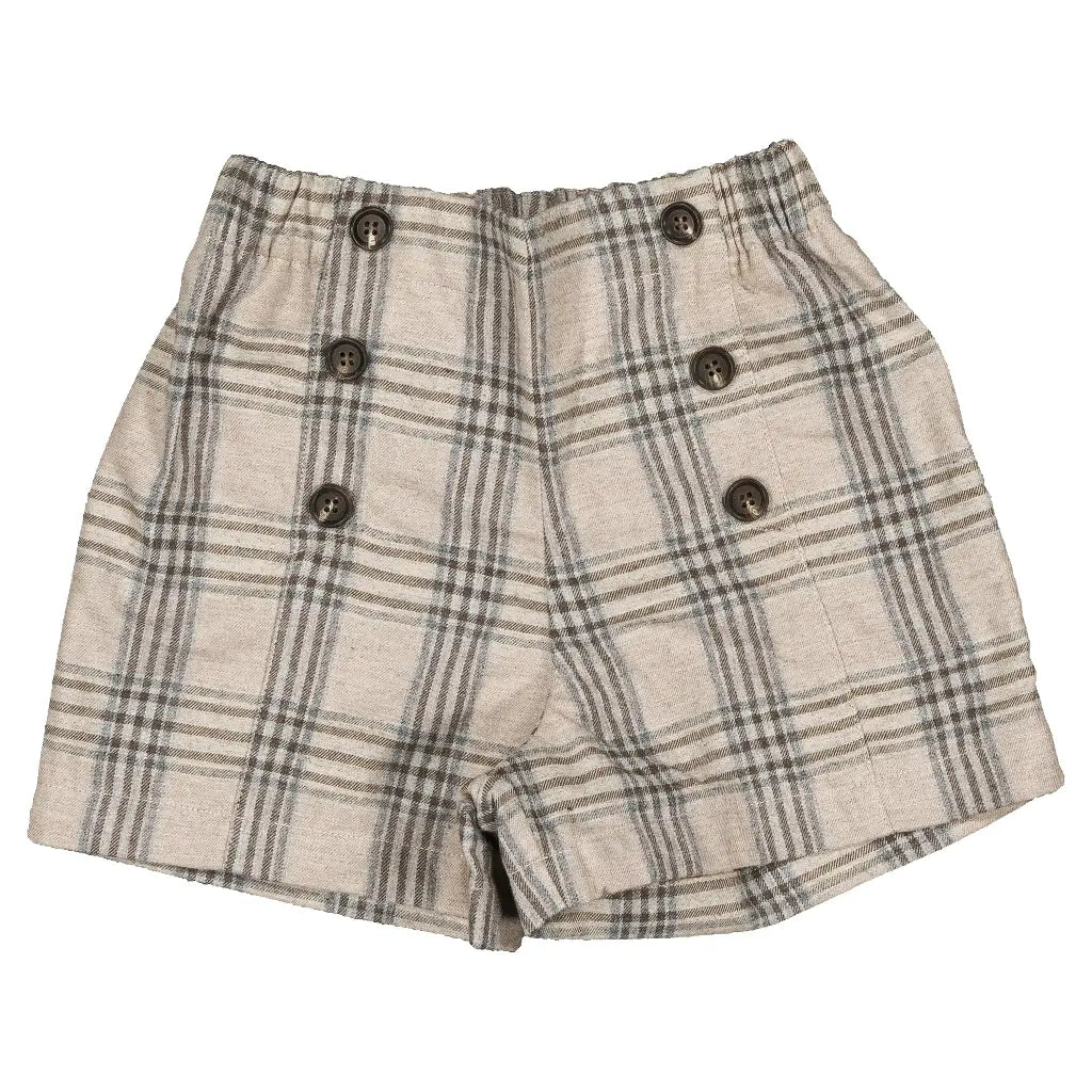 Short SEVRES - beige tartan [Maison Marelle](26FW)drop1 1