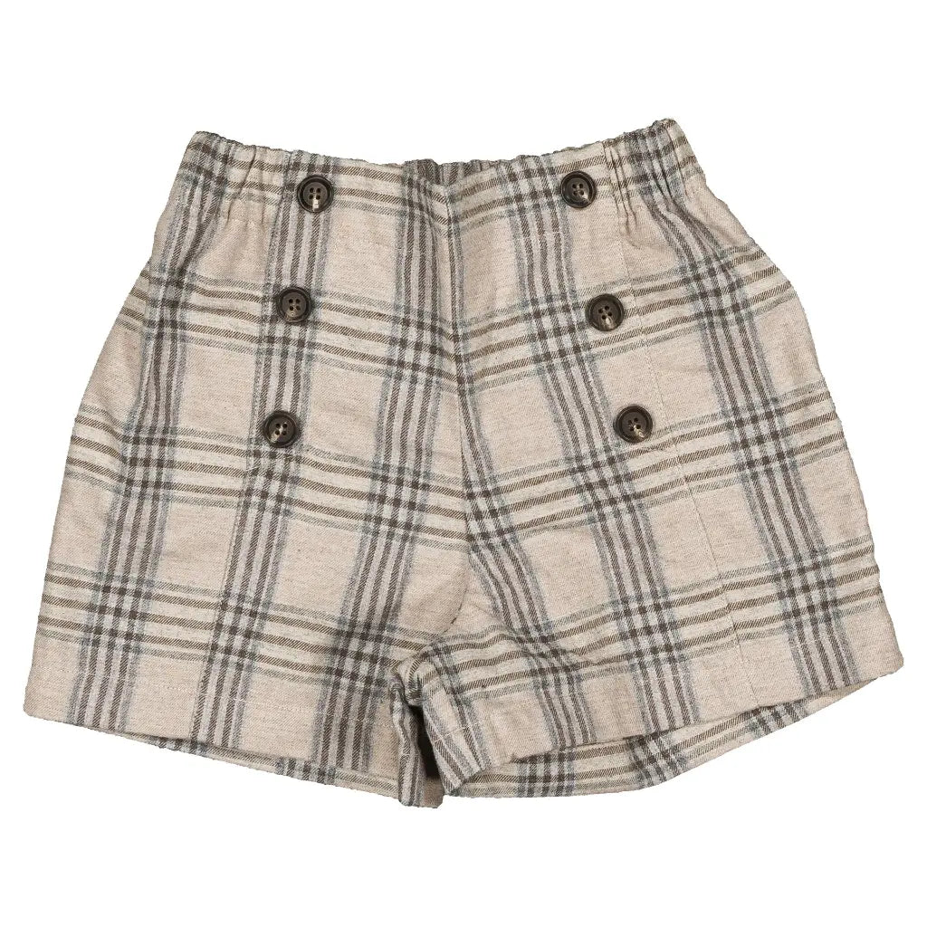 Short SEVRES - beige tartan [Maison Marelle](26FW)drop1 4