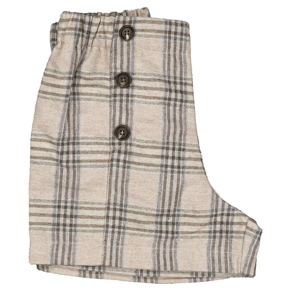Short SEVRES - beige tartan [Maison Marelle](26FW)drop1 7