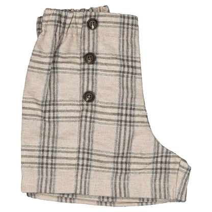 Short SEVRES - beige tartan [Maison Marelle](26FW)drop1 7
