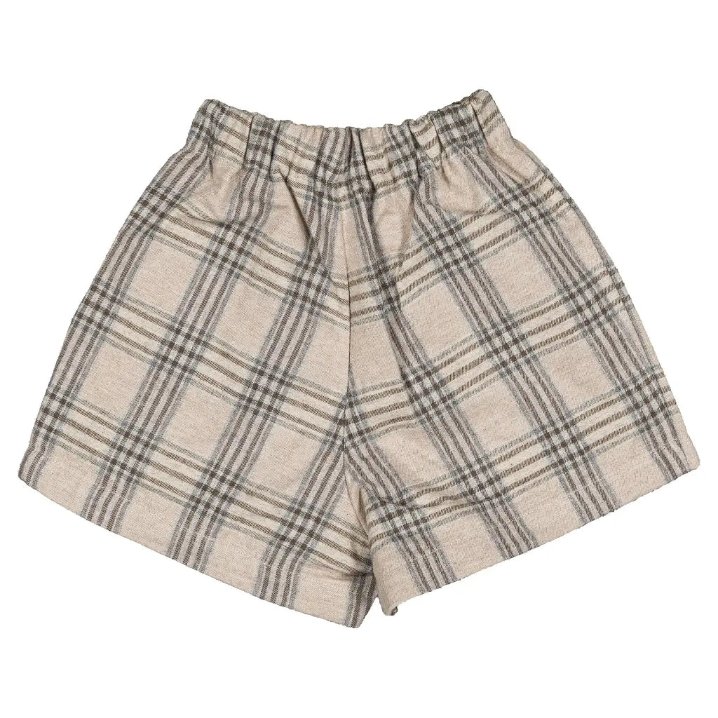 Short SEVRES - beige tartan [Maison Marelle](26FW)drop1 8