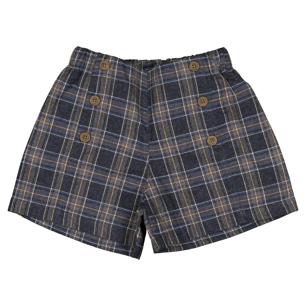 Short SEVRES - blue tartan [Maison Marelle](26FW)drop1 1