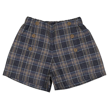 Short SEVRES - blue tartan [Maison Marelle](26FW)drop1 1