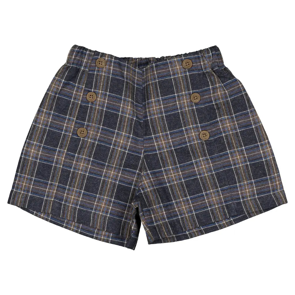 Short SEVRES - blue tartan [Maison Marelle](26FW)drop1 2