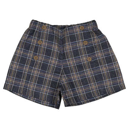 Short SEVRES - blue tartan [Maison Marelle](26FW)drop1 2