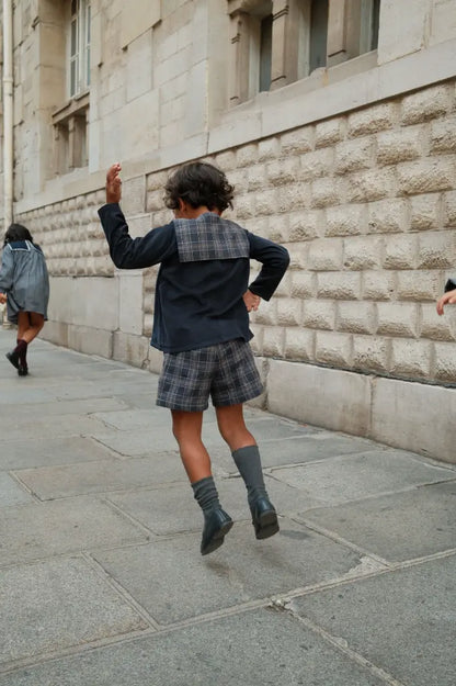 Short SEVRES - blue tartan [Maison Marelle](26FW)drop1 4