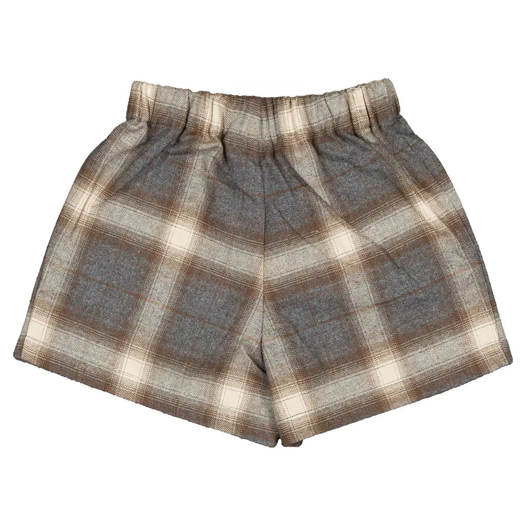 Short SEVRES - brown&beige tartan [Maison Marelle](26FW)drop1 4